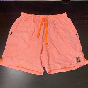 Nike Peach and Bright Orange Athletic Shorts